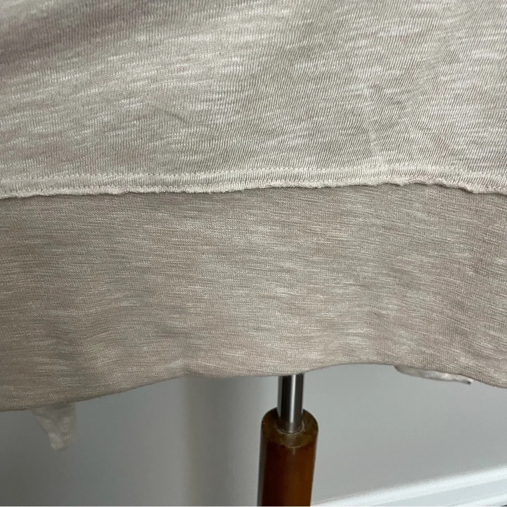 Free People Beach Top Tunic Two Body Corps Deux Cowl Relaxed Fit Lounge Oatmeal - Picture 10 of 15